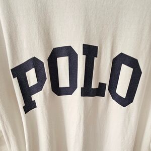 Men's Polo by Ralph Lauren Long Sleeve Logo T-Shirt - White & Blue - Large